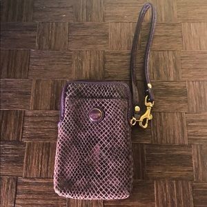 Purple Coach Wristlet